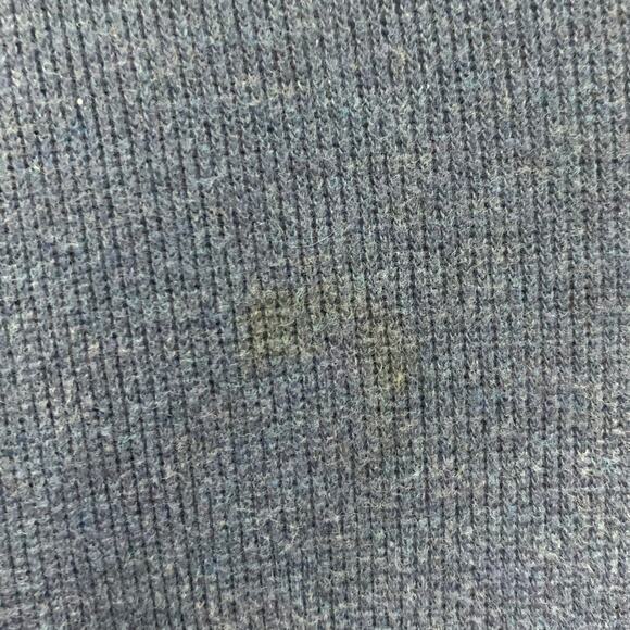 Polo Ralph Lauren Quarter Zip Pullover Sweater Men Medium Gray Navy Blue - Picture 6 of 6